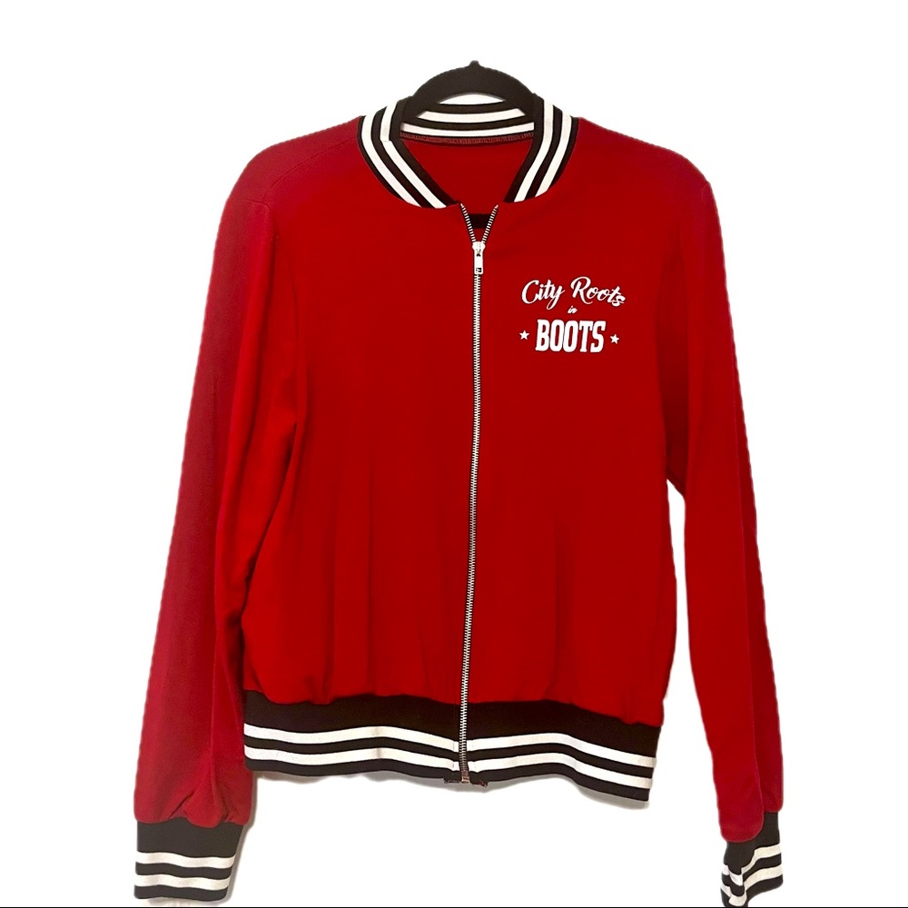 Bomber style zip up jacket